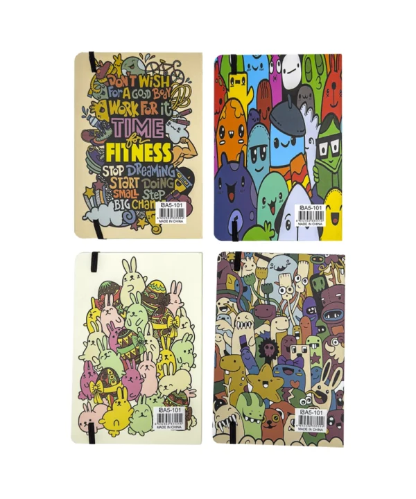 Agenda de notas con caucho animales X 12 unidades