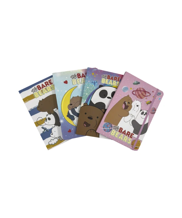 Agenda de notas con caucho The Bare Bears X 12 unidades
