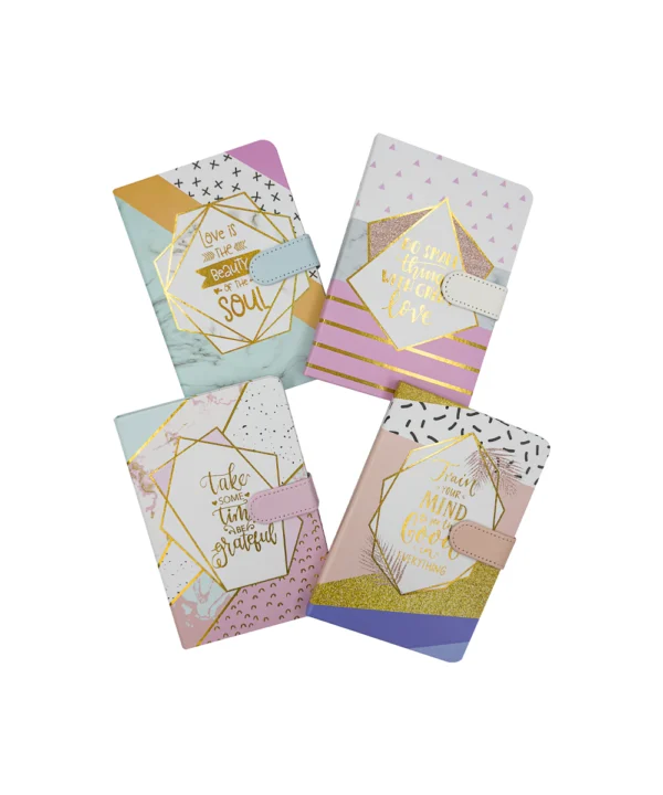 Agenda de notas con broche good vibes X 12 unidades