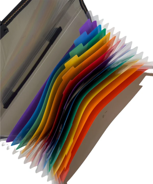 Folder negro carta 12 bolsillos X Unidad
