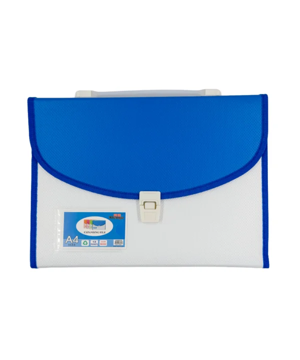 Folder blanco tapa color Carta 13 bolsillos X Unidad