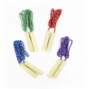Cuerda para saltar mango madera X Unidad