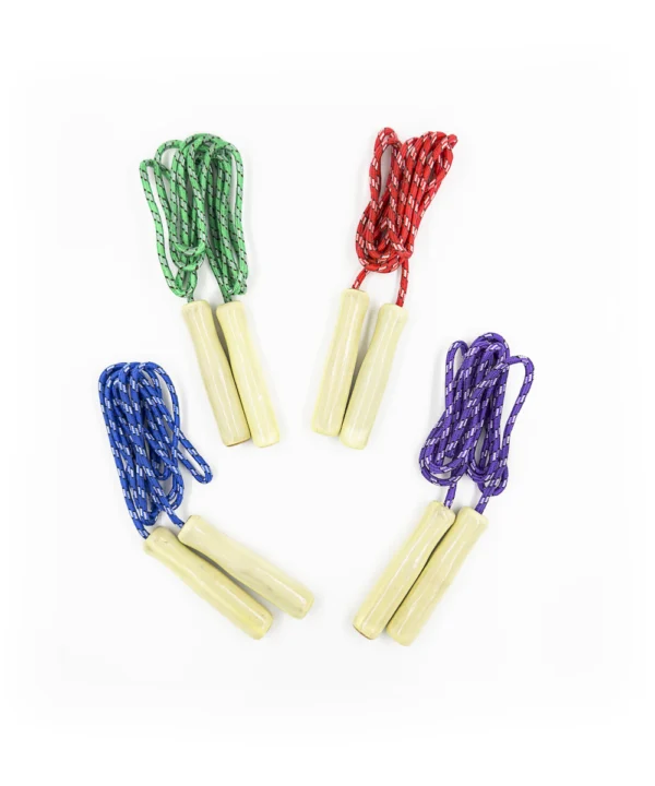 Cuerda para saltar mango madera X Unidad