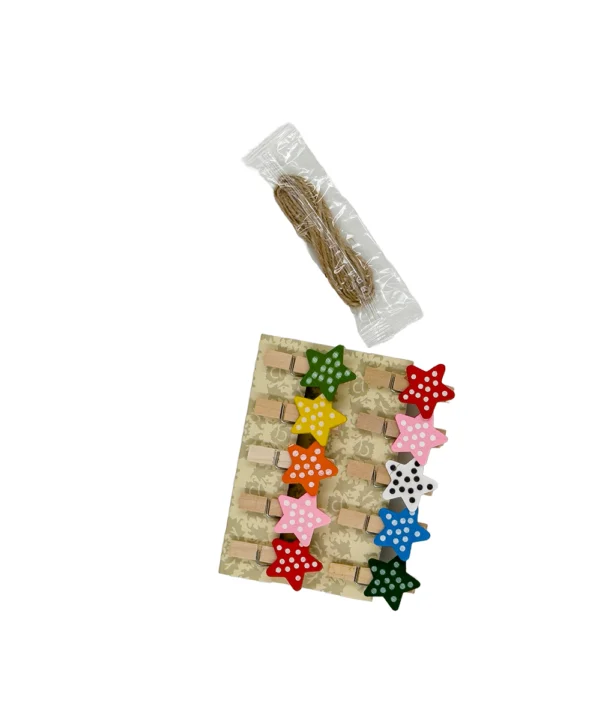 D383 Clip madera estrella