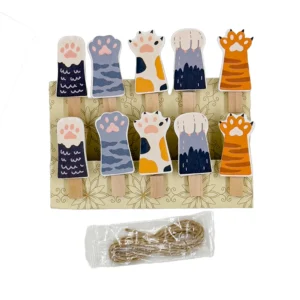 Clip madera pata de gato X 10 unidades