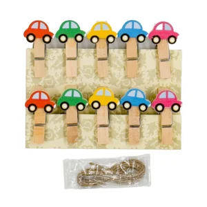 Clip madera carros X 10 unidades
