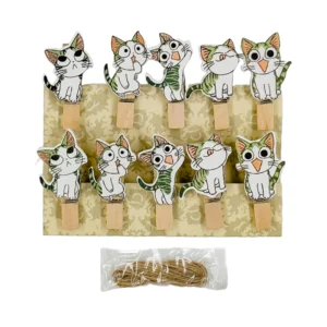 Clip madera gatos X 10 unidades