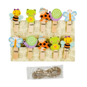 Clip madera animales X 10 unidades