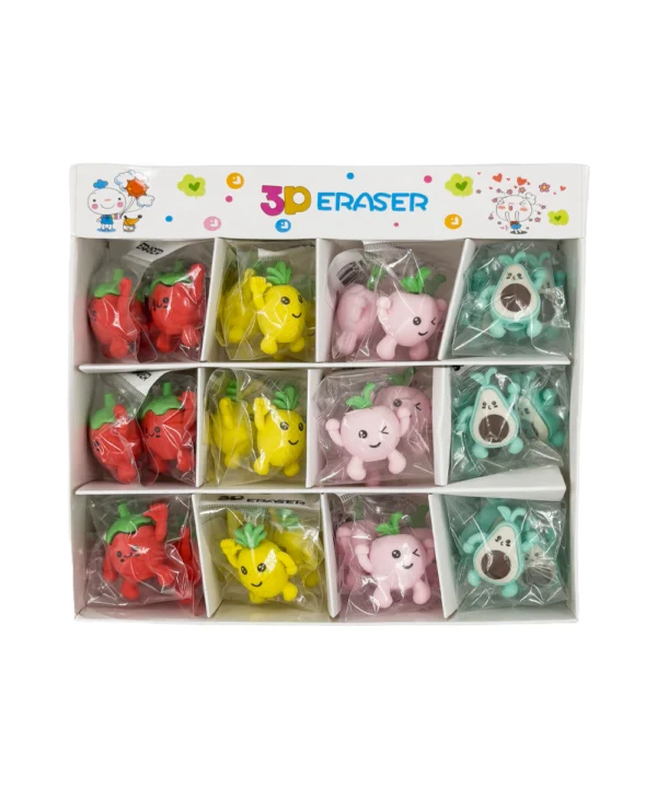 Borrador frutas X 36 unidades