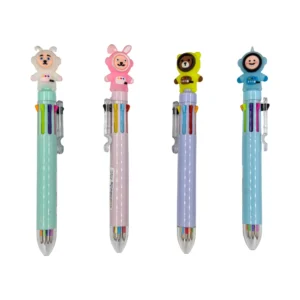 HLL8808-11_2 Bolígrafos de 8 minas retráctil con motivos de animales disfrazados.