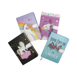 Agenda de notas con broche unicornio X 12 unidades