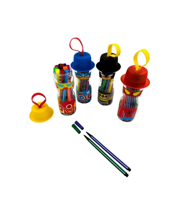 Plumones suérhéroes X 12
