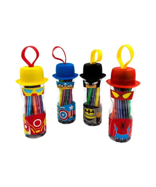 Plumones suérhéroes X 12