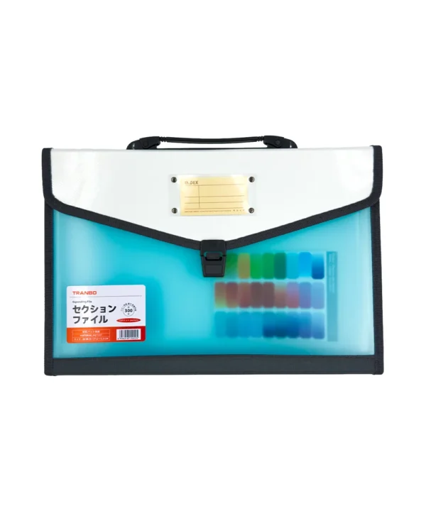 Folder con transparencia Oficio 12 bolsillos X Unidad
