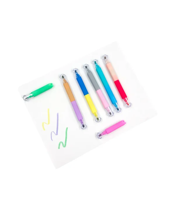 Set X 12 resaltadores doble punta