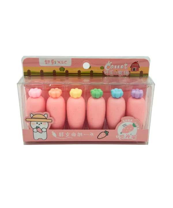 Set X 6 resaltadores fresa