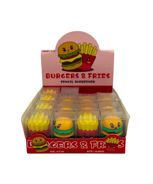 Sacapuntas comida rápida caja X 16 unidades