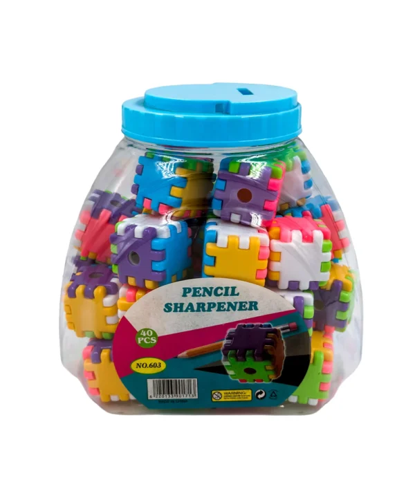Sacapuntas cubo armable X 40 unidades