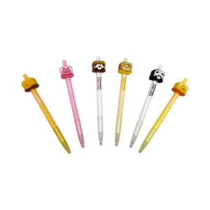 6 bolígrafos de animales en tostadas de pan