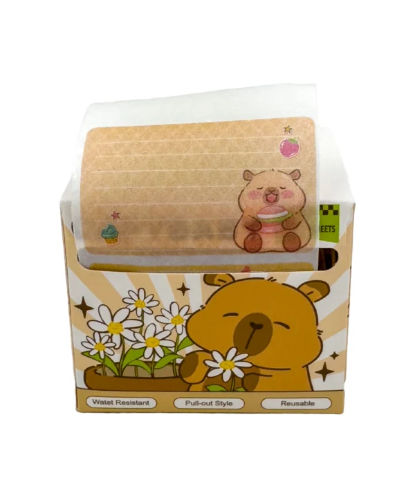 Caja de notas adhesivas Capibara X 12 unidades