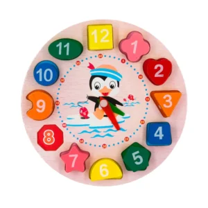 Didáctico reloj madera X Unidad