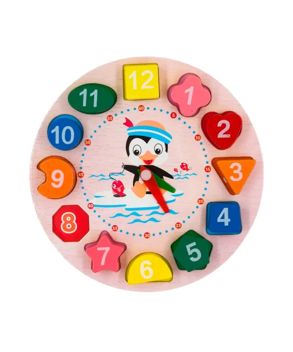 Didáctico reloj madera X Unidad