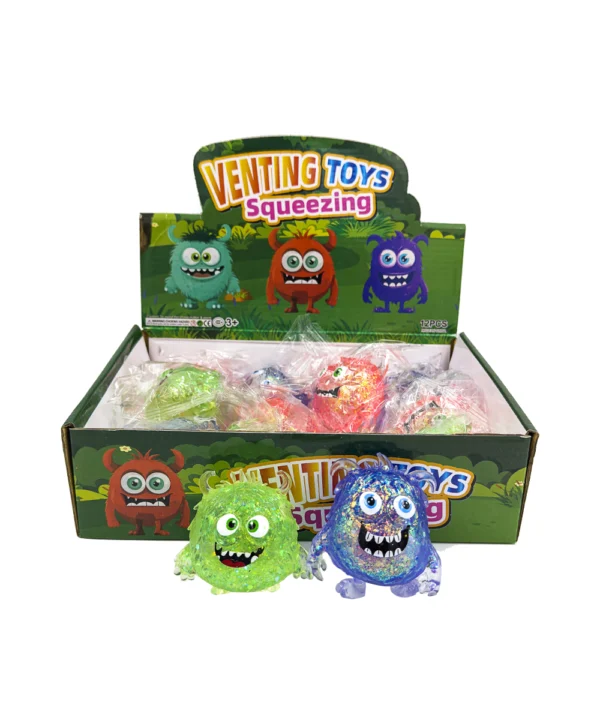 Muñeco goma antiestrés monstruo X 12 unidades