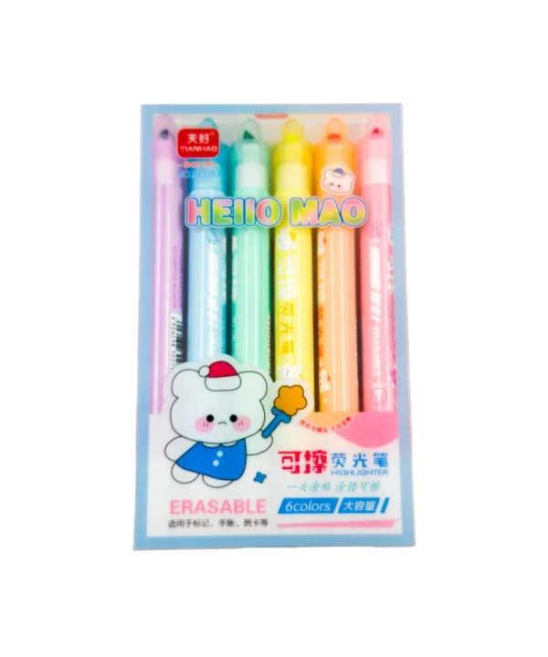 Resaltador borrable Set X 6