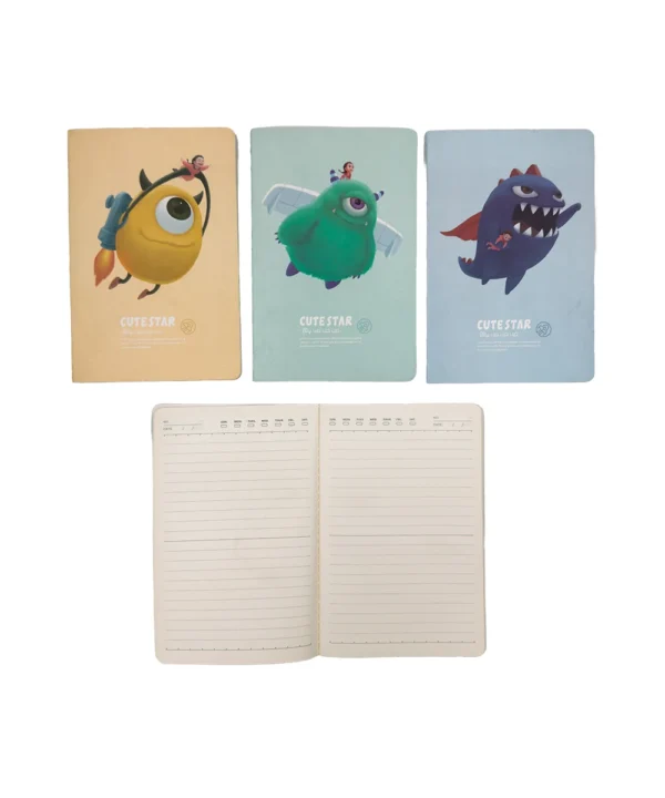 Cuaderno pequeño mounstro X 12 unidades