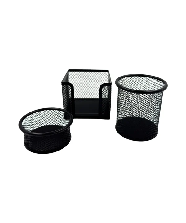 Set metálico negro X Set