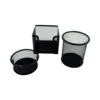 Set metálico negro X Set