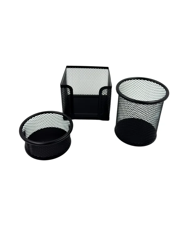 Set metálico negro X Set