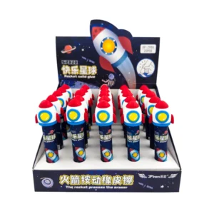 Borrador retractil cohete X 25 unidades