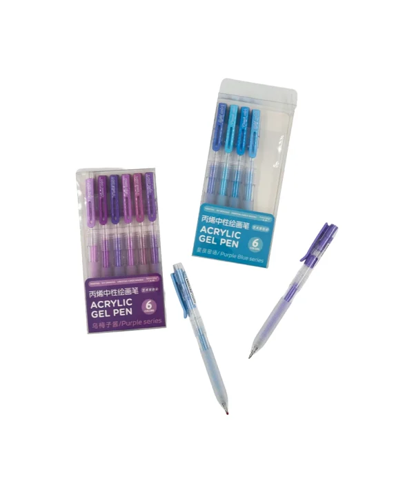 Set bolígrafos azul-morado X 6 unidades