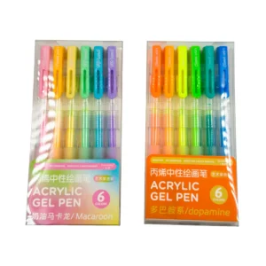 YML323-V_2 Bolígrafos pastel en gel set por 6 unidades