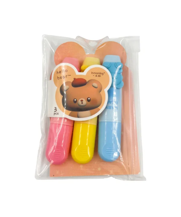 Resaltador Mini oso 3D X 16 unidades