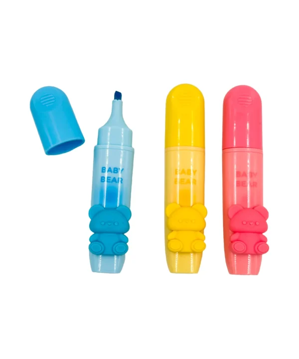 Resaltador Mini oso 3D X 16 unidades