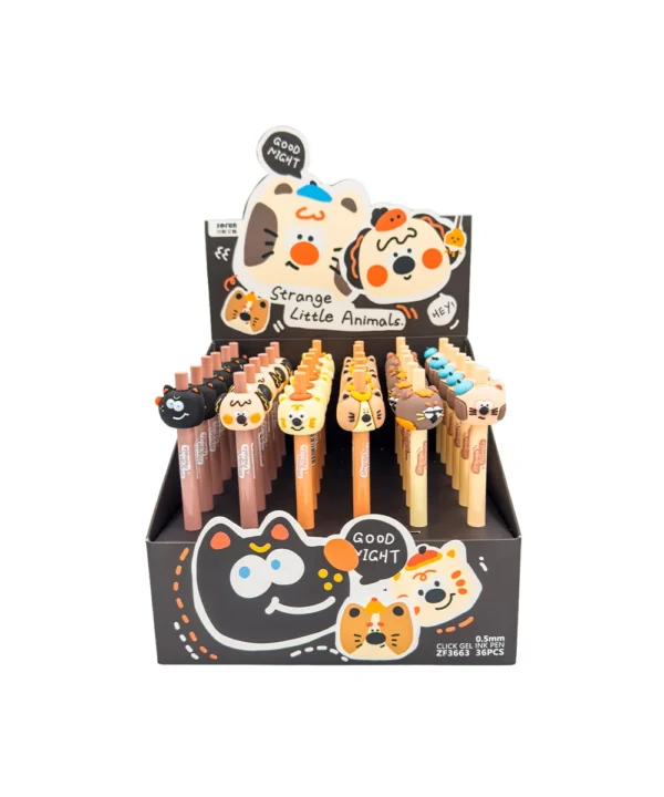 ZF3663_1 Caja de bolígrafos con motivo de perro