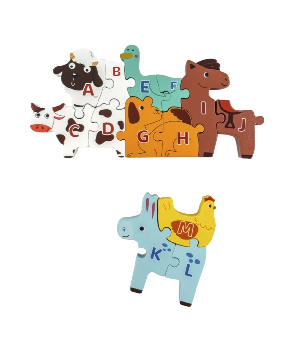 Didáctico rompecabezas animales granja