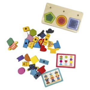 Didáctico madera formas personajes