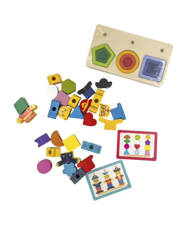 Didáctico madera formas personajes