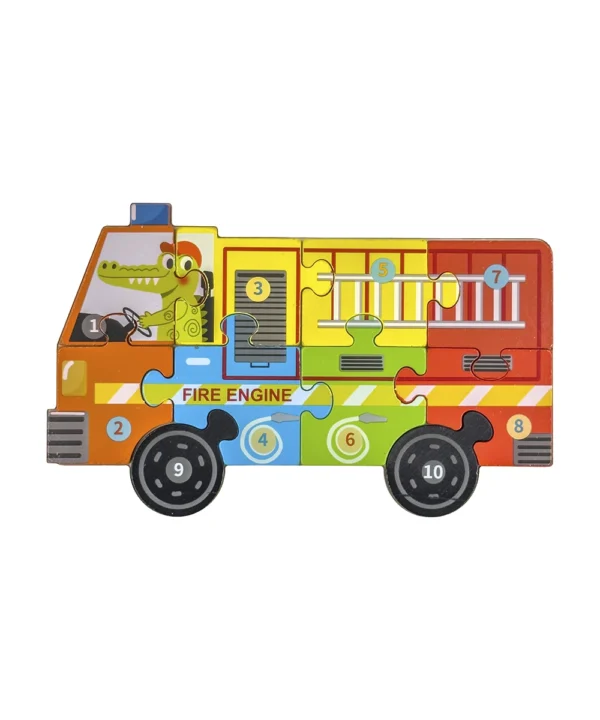 Didáctico rompecabezas 3D transporte