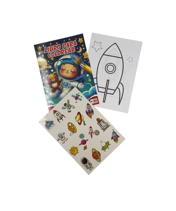 Didáctico libro para colorear con stickers