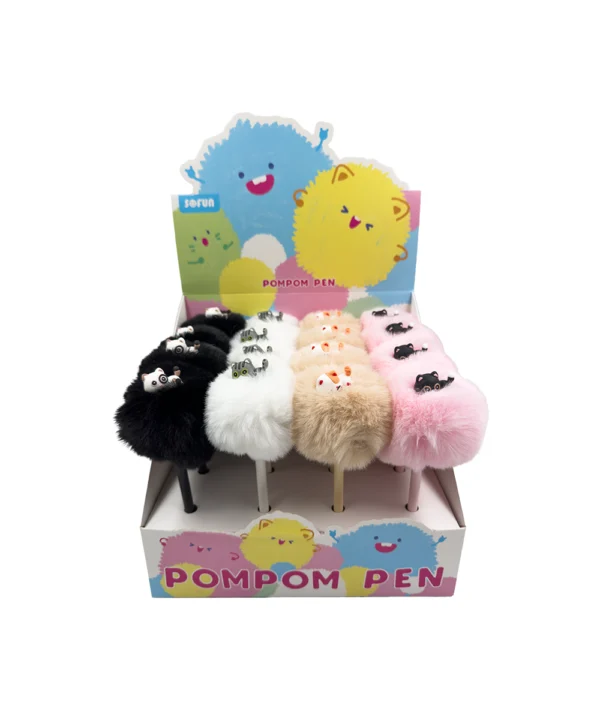 Bolígrafo 1 mina León con pompon