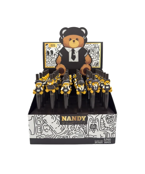 Bolígrafo 1 mina oso con pompon