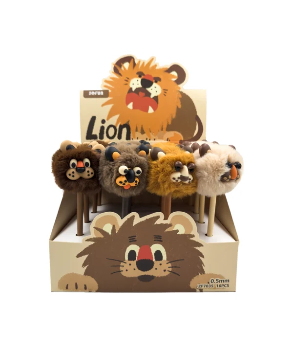 Bolígrafo 1 mina León con pompon