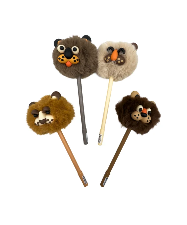 Bolígrafo 1 mina León con pompon