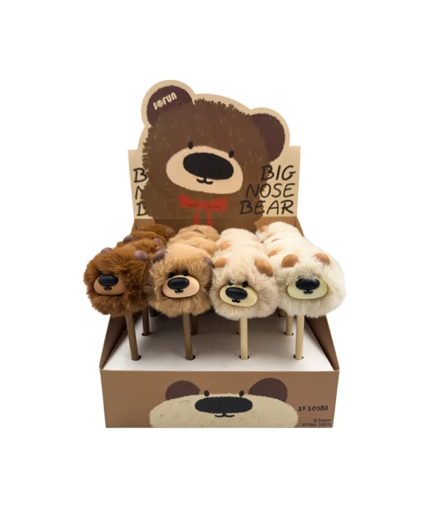 Bolígrafo 1 mina gato con pompon