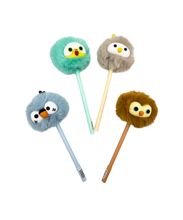 Bolígrafo 1 mina búho con pompon